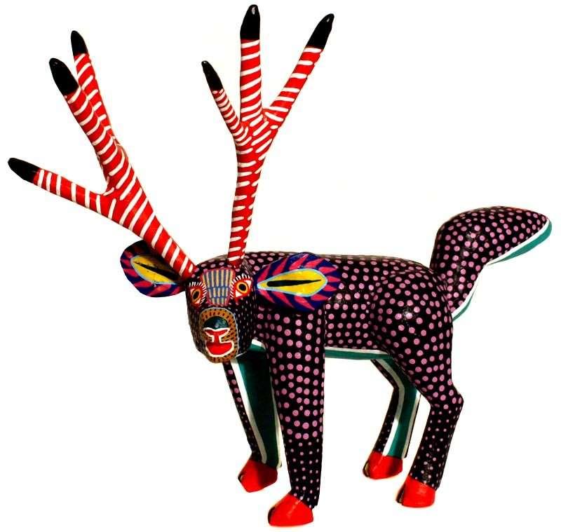 Deer- In Central Mexican folklore and art the deer were as small as dogs and identified with the gods of the hunt.