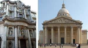 Left: Baroque. Right: Neoclassical. photo: By Camille Gévaudan (Own work) [CC BY-SA 3.0 (http://creativecommons.org/licenses/by-sa/3.0)], via Wikimedia Commons.