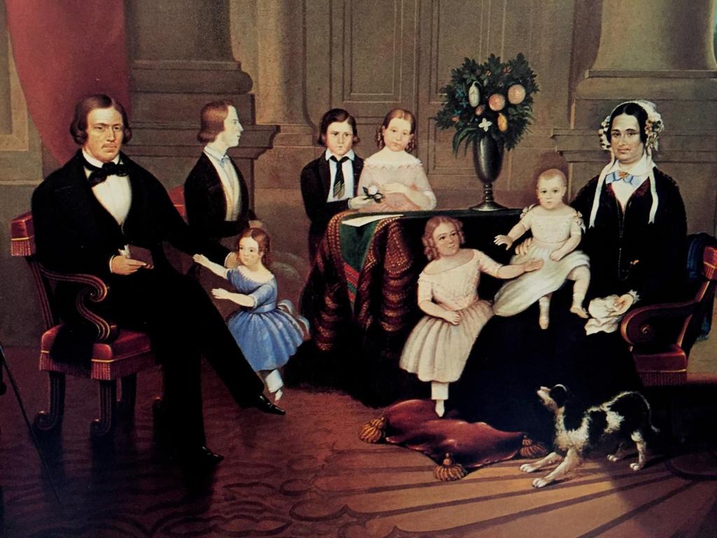 3 A portrait of James Ferguson (above, lower right), also owned by the Pioneer Memorial Museum and attributed to Major, bears hallmarks of Carvalho s work, not only in its background elements and