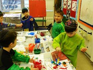 Winter is Here! We have budding ar sts in our nursery classes.