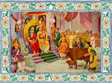 The king of the Chola bought the cow and its calf and sent them to graze on the Venkata Hill.