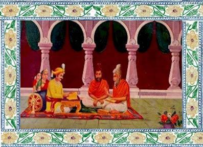 Having consulted Brihaspati and heard from his Queen about the prediction of the fortune-teller