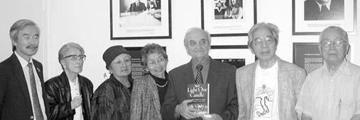 Japanese-American Citizens League Members Visit YIVO for Light One Candle Exhibition Reception YIVO News Photo by Melinda Billings 14 Japanese-American Citizens League members with Solly Ganor at