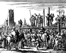 Punishment If more than one person in an area were accused of heresy and found guilty, punishments were made known during a public gathering.