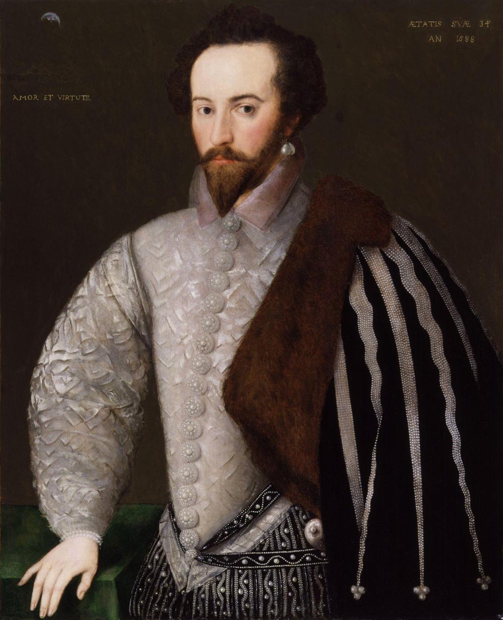 Between 1584 and 1589, he helped establish a colony near Roanoke Island (present-day Sir Humphrey Gilbert Sir Walter Raleigh North Carolina), which he named Virginia.