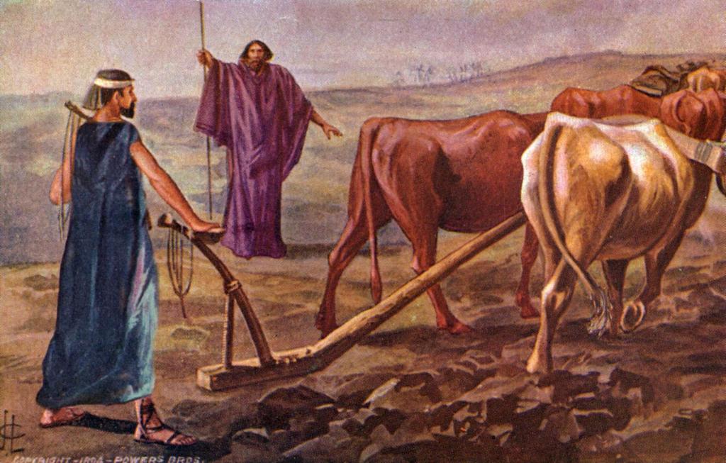 Elisha went from plowing to sowing the seed of the word to Israel.