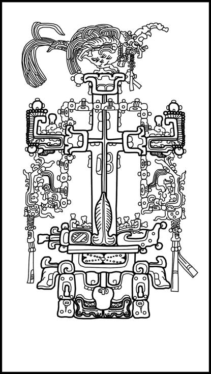 22 Figure 3.3: Representation of the World Tree, Palenque (redrawn from Wagner 2001:288).