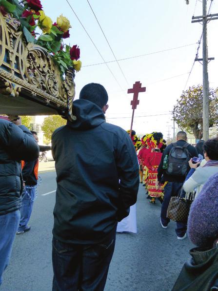 December Traditional native costumes enhance the pilgrims progress through the streets of San Francisco during the St. Jude Pilgrimage and at Mass afterwards.