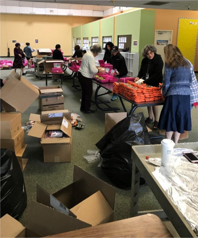 The Soille Scene Volunteers make the Purim Mishloach Manot a great success! Thank you to our amazing volunteers who helped in so many aspects of the Purim mishloach manot.