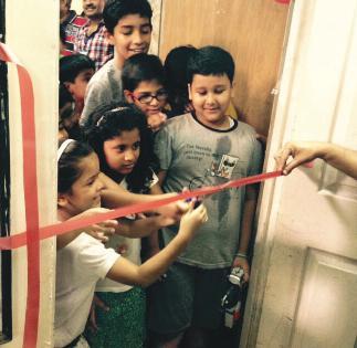 The library along with the small indoor play area for children was inaugurated on 15 August, 2015 and today