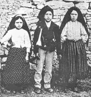 Lucia dos Santos and her cousins, Francisco and Jacinta Marto were three shepherd children.