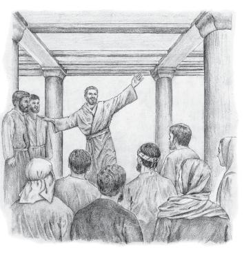 Lesson 6 Peter began to earnestly preach Jesus Christ to those who were gathered. He declared that God was glorifying the name of Jesus, the very One they had slain in their spiritual ignorance.