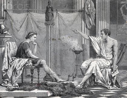 Alexander meets the Persian Ambassador Alexander s Education 343-340 Alexander taught by Aristotle on the condition that Philip rebuild the city of Stagiera that had been destroyed in battle School