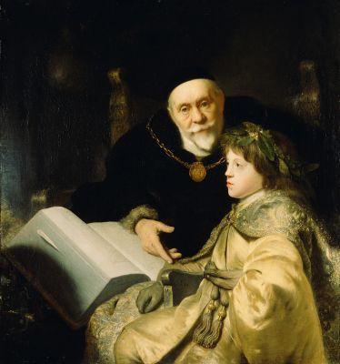 Aristotle teaches Alexander Jan Lievens, 1631 Prince Charles Louis with His Tutor, as the Young