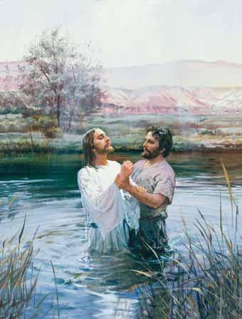 Christ Christ of Latter-day Saints Clockwise from left: Gentle Healer, by Greg Olsen; All the City Was Gathered Together, by James Tissot; John Baptizing Jesus, by Harry Anderson; Christ Creating the