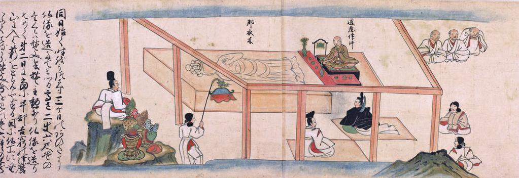 Figure 10. Hasedera engi emaki, scroll II, section 18. prayer, an important step before the sculptors begin to work.