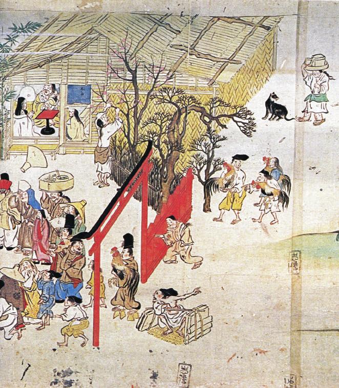 Figure 2. Nenchūgyōji emaki, Sumiyoshi version, scroll III, section 1. 17th c., Edo period. Handscroll, ink and colors on paper. H 45.3 cm, W 693.9 cm. From Komatsu, Nenchūgyōji emaki, p. 16.