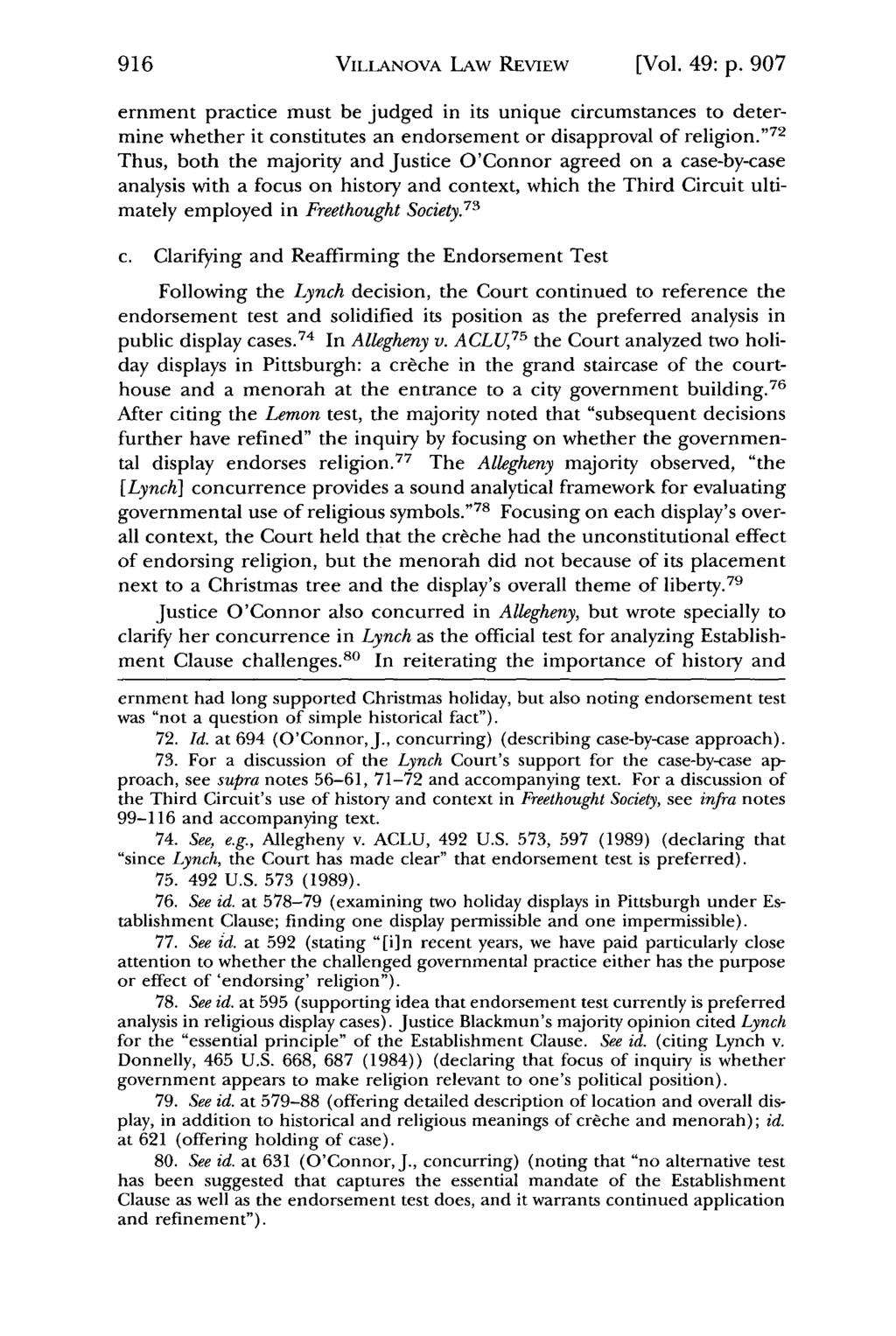 Villanova Law Review, Vol. 49, Iss. 5 [2004], Art. 2 VILLANOVA LAW REVIEW [Vol. 49: p.