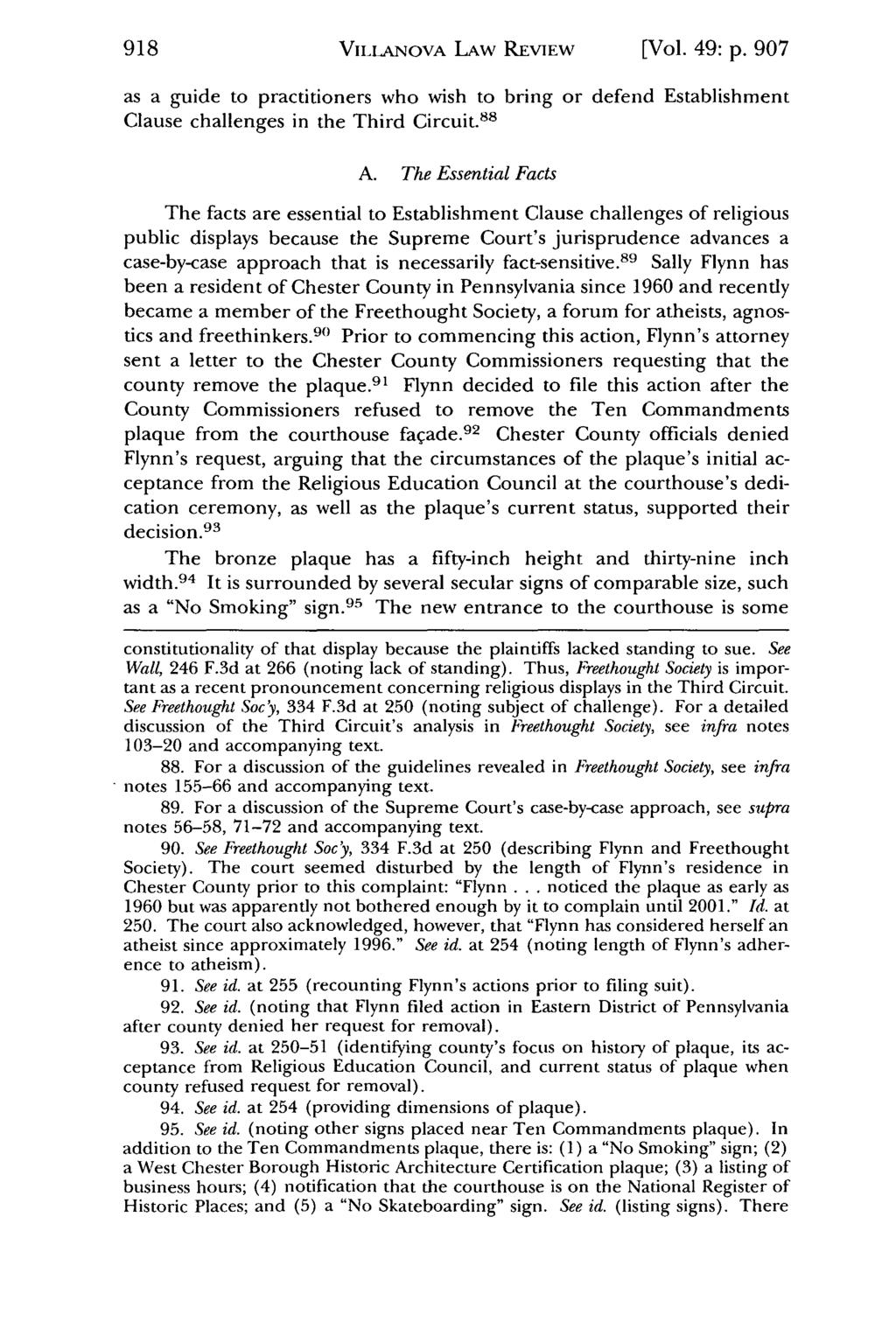 918 Villanova VILLANOVA Law Review, Vol. LAW 49, Iss. REVIEW 5 [2004], Art. 2 [Vol. 49: p.
