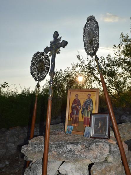 The procession icon of St. Cosma and St.