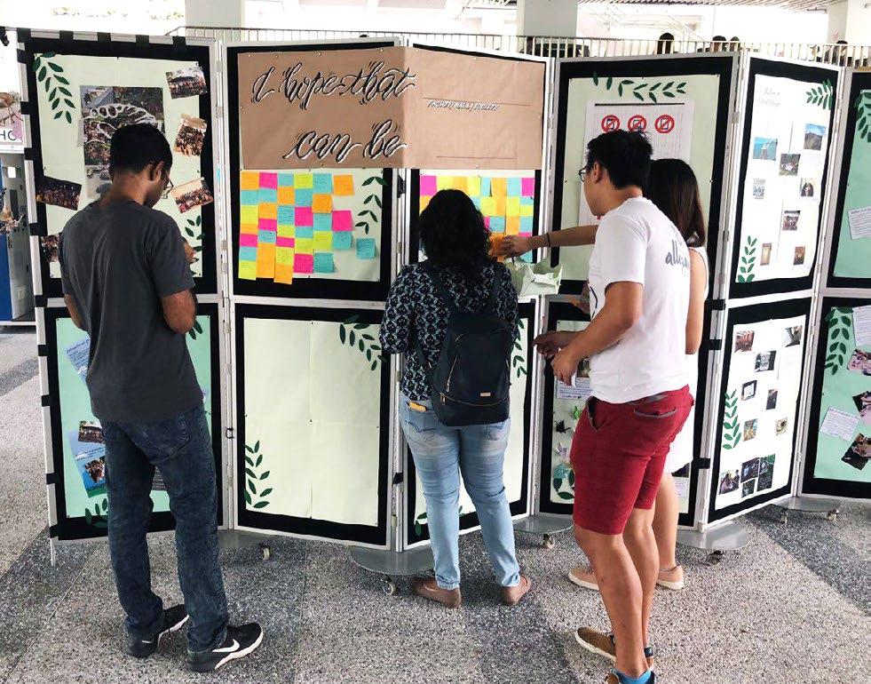 The exhibition aimed to prompt the NUS population to question if there is something wrong with the status quo on campus, and to