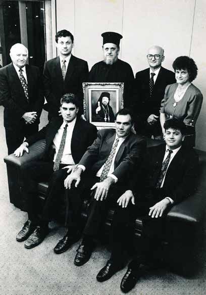 Greek Orthodox Parish Council Cairns Inaugural Committee 1993 Back Row - George Taifalos, Nick Panopoulos, Father Nicholas Koutsonis, Peter