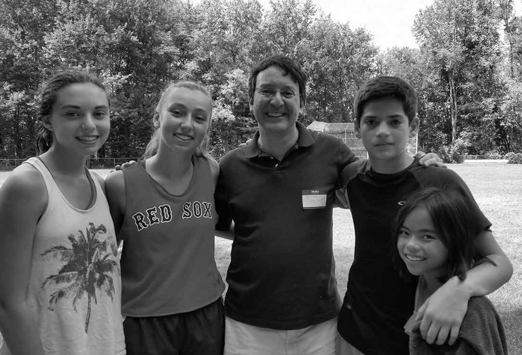 at Camp Yavneh Rabbi Jon visits with some of this summer
