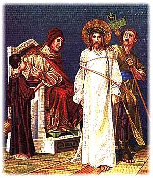 FIRST STATION Jesus is Condemned to Death Again the high priest began to ask him, and said to him, Are you the Christ, the Son of the Blessed One? And Jesus said to him, I am.