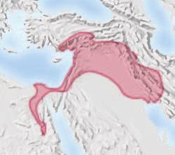i In 605 B.C., the empire fell to a coalition of Chaldeans and Medes (people who lived in the East), and was divided between those two powers.