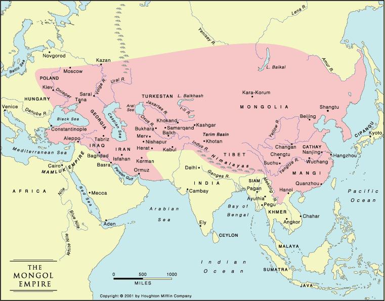 Mongol Empire: Fear this! In the 1200 s, the time of the Crusades, a great and much feared empire was born in Asia.
