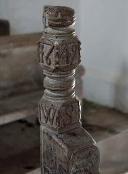 There are pews of various ages, which include a few late 15C pews, with low seats and carvings on the bench ends.