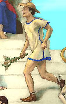 Hermes- God of Mischief and Messenger of the Gods He was the precocious son of Zeus and Maia,, a Titaness.