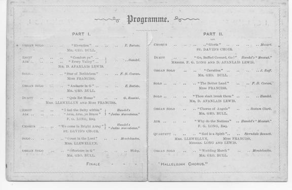 The pictures below show the organ and a programme that was issued for a recital