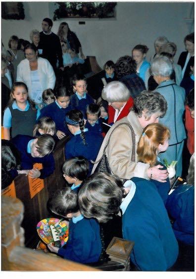 field. There is a good relationship between the church and school with children and teachers attending services (during the school day,) to mark Easter, Harvest, and Christmas.