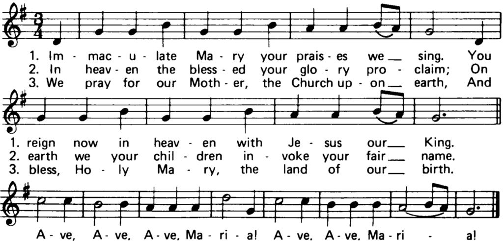 MARIAN ANTIPHON (5:00PM & 8:30AM) Please join in the antiphon below.
