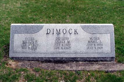 Perlin M. Dimock 1878-1949 Cora Clark Fuller His wife 1866-1936 ID#3357, 6526 Father Wilton P.