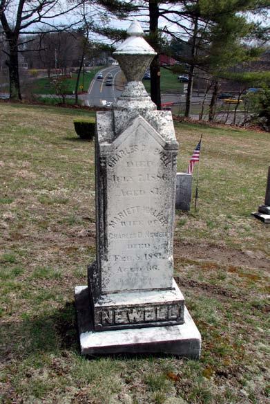 Newell July 7, 1886 aged 81 Mariett Walker (Newell) Wife of Charles