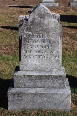 Carrie L (Bork) Daughter of C. L. Bork died Aug.