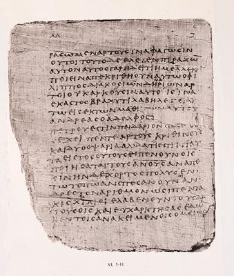 46, P.47). The first codex(p.45) has 30 leaves (pages) of papyrus codex. 2 from Matthew, 2 from John, 6 from Mark, 7 from Luke and 13 from Acts.