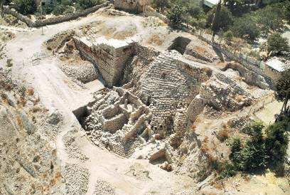 Whereas the biblical fortress of Zion is probably located at the top of the hill that cannot be excavated, stone terraces dated to the Late Bronze Age (II) were found which probably formed the