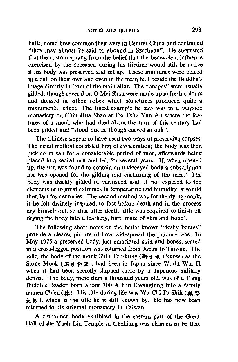 NOTES AND QUERIES 293 halls, noted how common they were in Central China and continued "they may almost be said to abound in Szechuan".