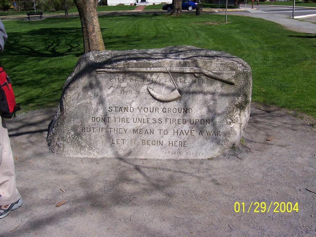 This monument stands at the edge of the Greens. Revere and Dawes continued on to Concord, Massachusetts, where weapons and supplies were hidden, they were joined by a third rider, Dr. Samuel Prescott.