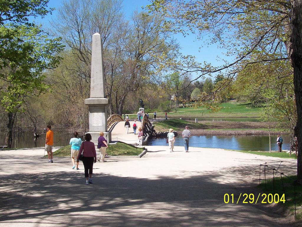 The battle at Concord was fought here at the North Bridge.