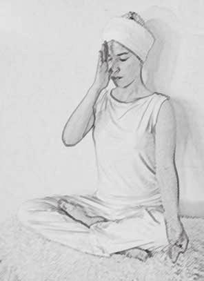 Perspective & Emotional Balance p.1 Alternate Nostril Breathing Sit in an Easy Pose, with a light jalandhar bandh. Eyes: Eyes are closed, pressed gently up, focusing at the Brow Point.