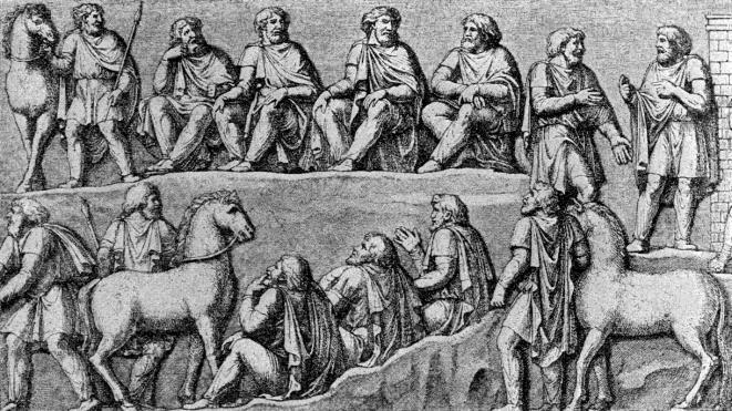 E, Rome had more than two dozen different rulers, most of whom died violently.