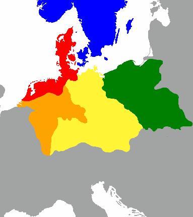 Settlement of Germans within Empire The settlements of Germanic tribes started in the British Isles region in the 4th century C.E. During the height on the empire, the Romans kicked out the Germans early on.