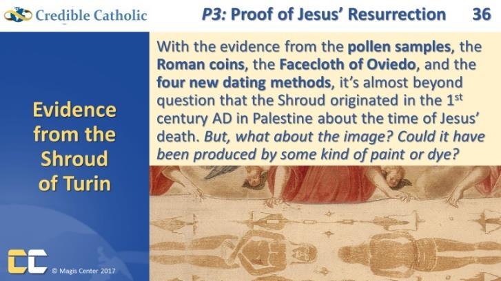 Shroud of Turin and the Resurrection of the Person in It.