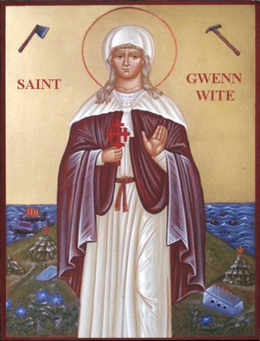 St Gwenn Teirbron Gwenn, born around AD499, was one of the daughters of King Budic II of Brittany. She was twice married.
