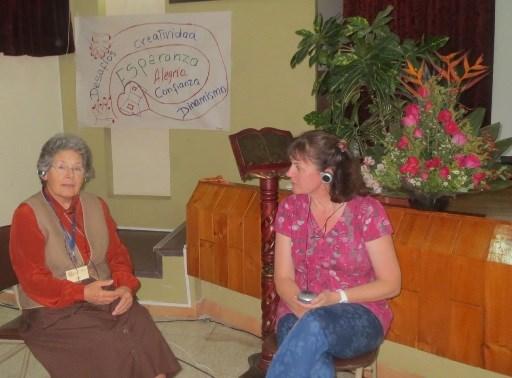 The theme of Eco Spirituality was presented by Teresa Mc Cormack (right on the picture with Sr. Janice Rushman.