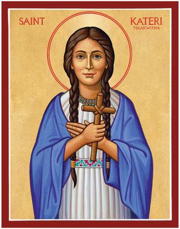 Lives of the Saints ST. KATERI TEKAKWITHA (Catholic News Agency) On July 14, the Church celebrates the feast day of St. Kateri Tekakwitha, the first Native American to be canonized.